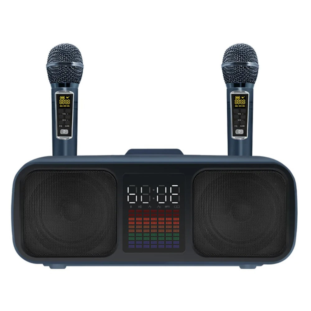 S39 Karaoke Speaker | All-In-One Wireless Entertainment System with Dual Horns & Microphones