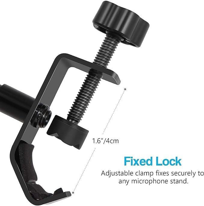 Professional Recording Microphone Stand | Adjustable Scissor Arm for Dynamic & Condenser Mics