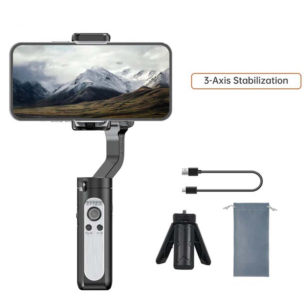 CQL Smart 3-Axis Gimbal Stabilizer for Smartphones & Action Cameras | Professional Video Stabilizer with Universal Compatibility and Long Battery Life