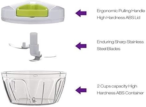 Easy Spin Cutter Hand Chopper | Effortless Manual Food Chopper for Quick Meal Prep