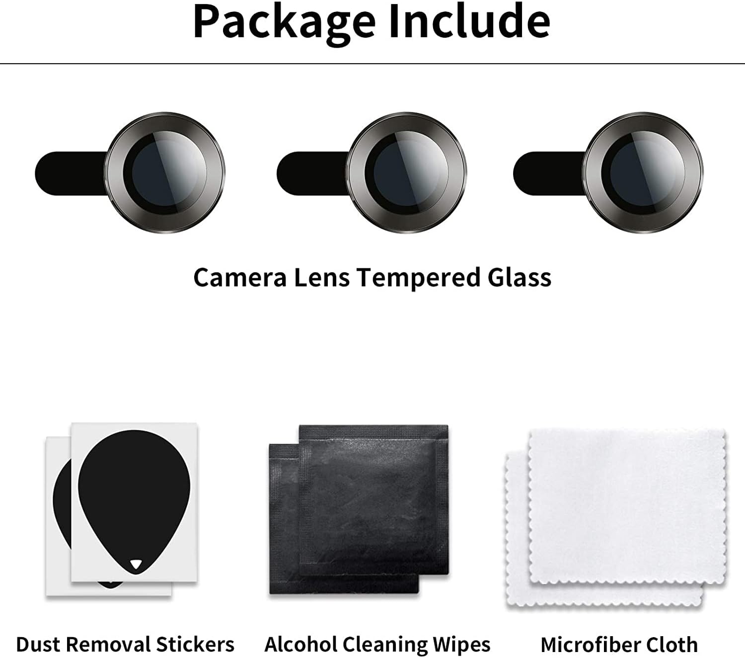 Camera Lens Protector for iPhone 13 Pro/Pro Max | 9H Tempered Glass & Metal Ring