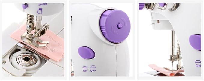 Sewing Machine for Beginners | Portable Mini Electric Sewing Machine with Extension Table, Dual Speed, & Foot Pedal | Perfect for Kids & Household Use