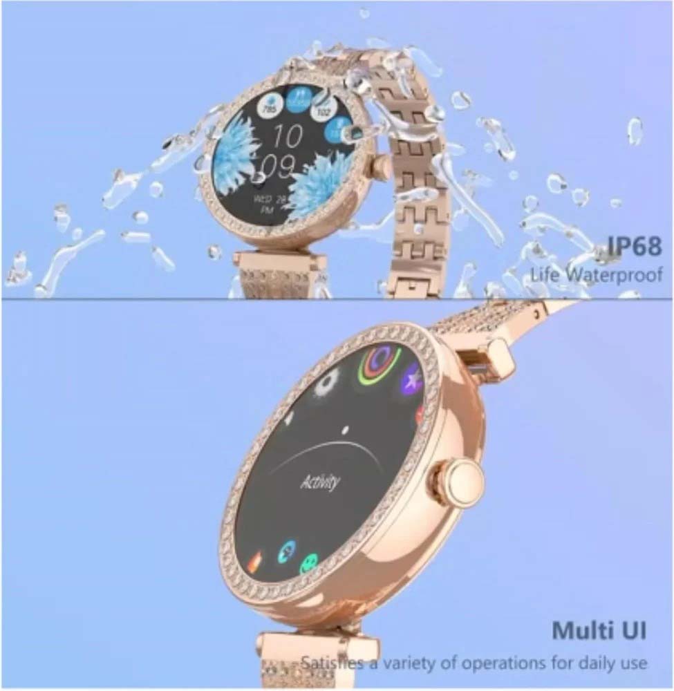 GT10 Diamond Smartwatch | 1.2" AMOLED Display | Heart Rate, Sleep & Menstrual Tracking | Compatible with Android & iOS | 200mAh Long-Lasting Battery
