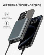 MagSafe External Battery – 5000mAh Magnetic Wireless Portable Charger with Fast Charging Technology