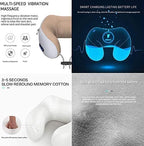 Neck U-Shaped Vibrating Travel Massage Pillow | Ultimate Comfort & Relaxation | Portable for Travel & Home Use