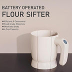 Electric Flour Sifter – Battery-Operated Steel Mesh Sieve for Easy Baking & Pastry Making