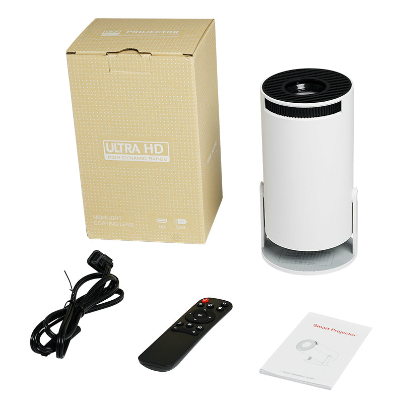 Mini Projector 2024 | Upgraded 1080P Native 4K Support | Portable Smart Projector with WiFi 6, BT5.2, Dual Control & 180° Keystone Correction