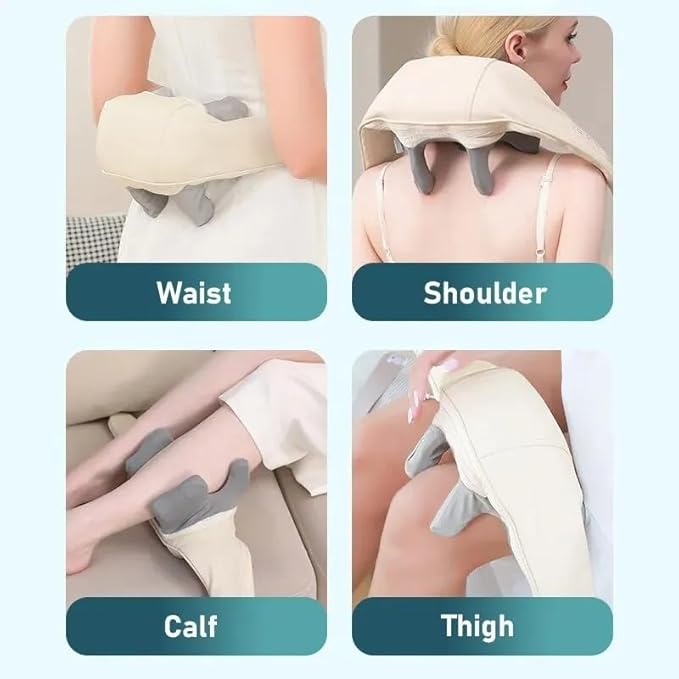 Wireless Neck & Shoulder Massager – Deep Kneading Shiatsu & Heat for On-the-Go Relaxation