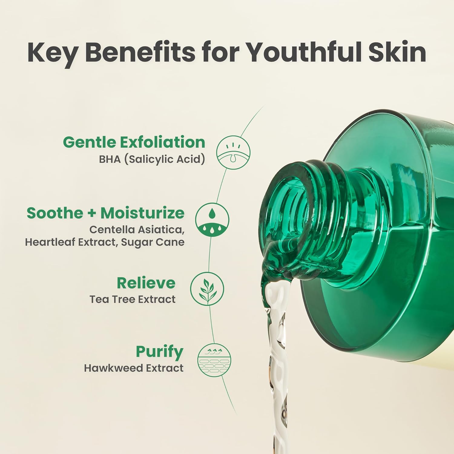 Axis-Y Daily Purifying Treatment Toner. Gently exfoliating PHA toner for smooth, clear & hydrated skin. 200ml.