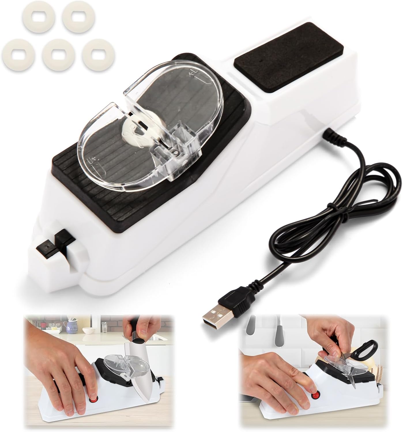 Premium Electric Knife Sharpener – Durable USB-Powered Sharpener for Safe and Stylish Knife Maintenance