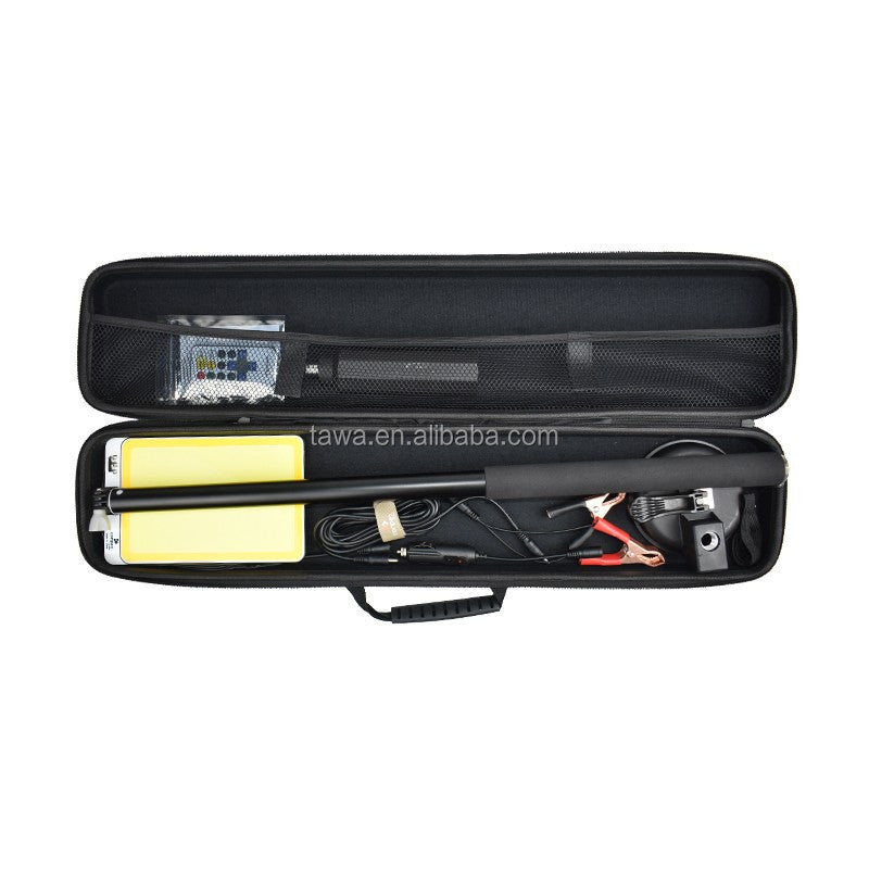 DC 12V Dual-Color LED Camping Light | Telescopic Rod Outdoor Light for BBQ, Night Parties & Camping