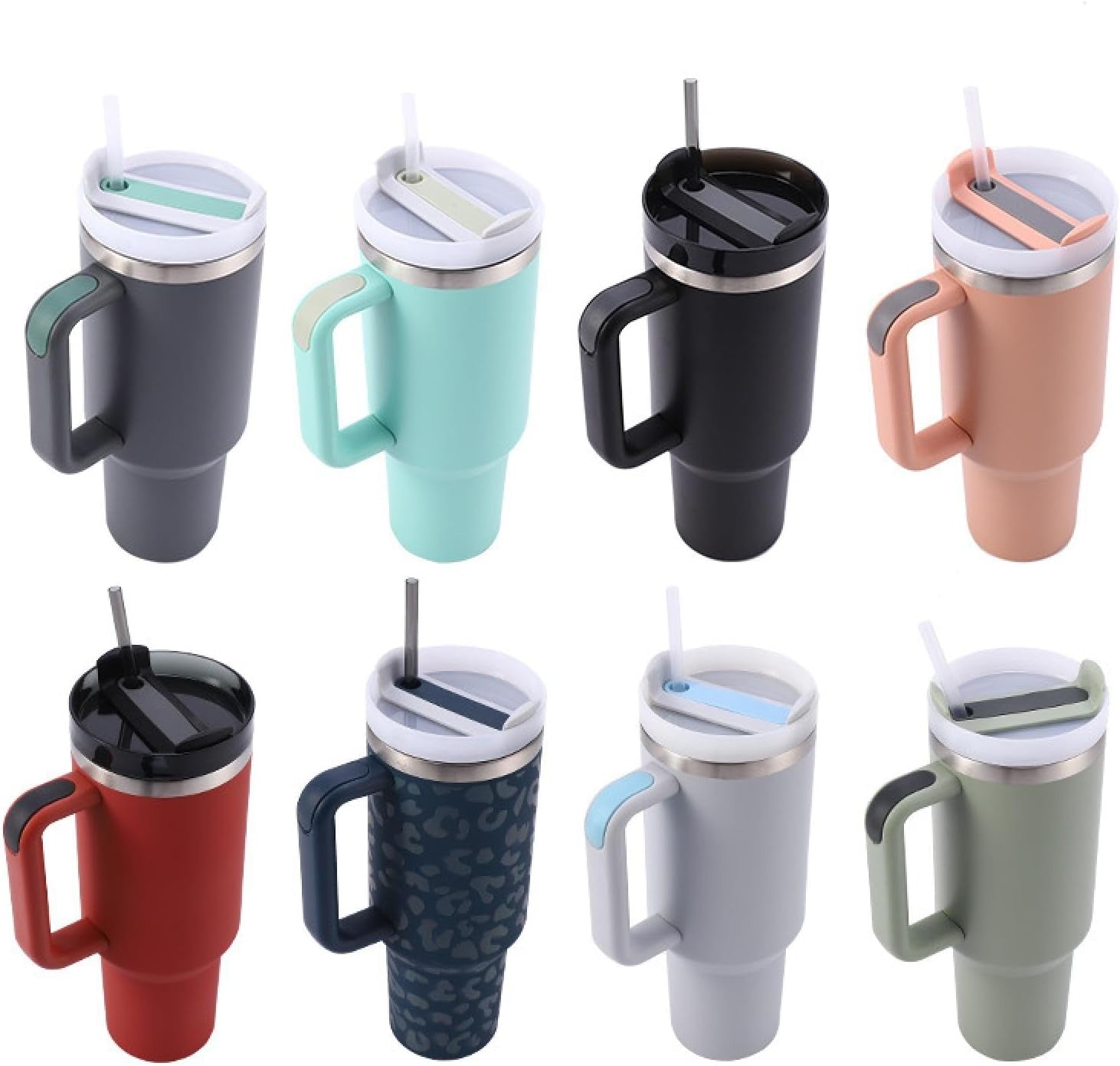 Stainless Steel Vacuum Mug with Screw Lid & Straw – Sweat-Proof, Leak-Proof Travel Flask